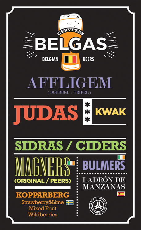 diseño grafico carta de cervezas belga red corner alicante diseño gráfico freelance alicante